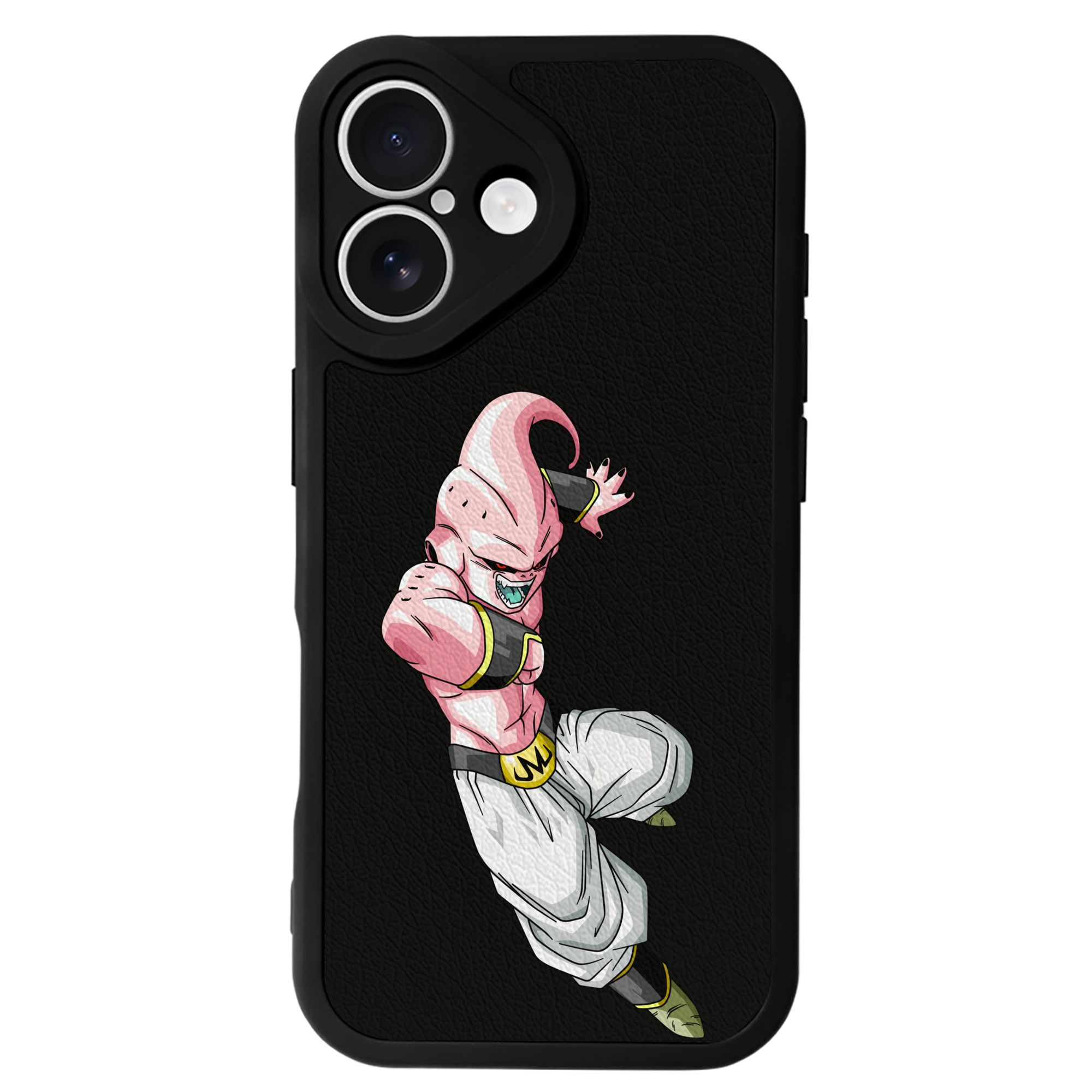 （画像用） ドラゴンボール 魔人ブウ DRAGON BALL Majin Buu 【iPhone 16シリーズ対応】シリコンスマホケース（レザー調） 材質：シリコン